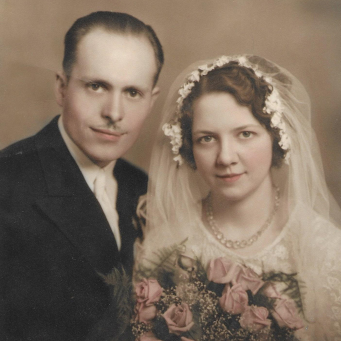 Wedding photo of Leonard and Alvina Boos